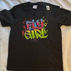 Fly Girl Black Kids T-Shirt (Youth M)
